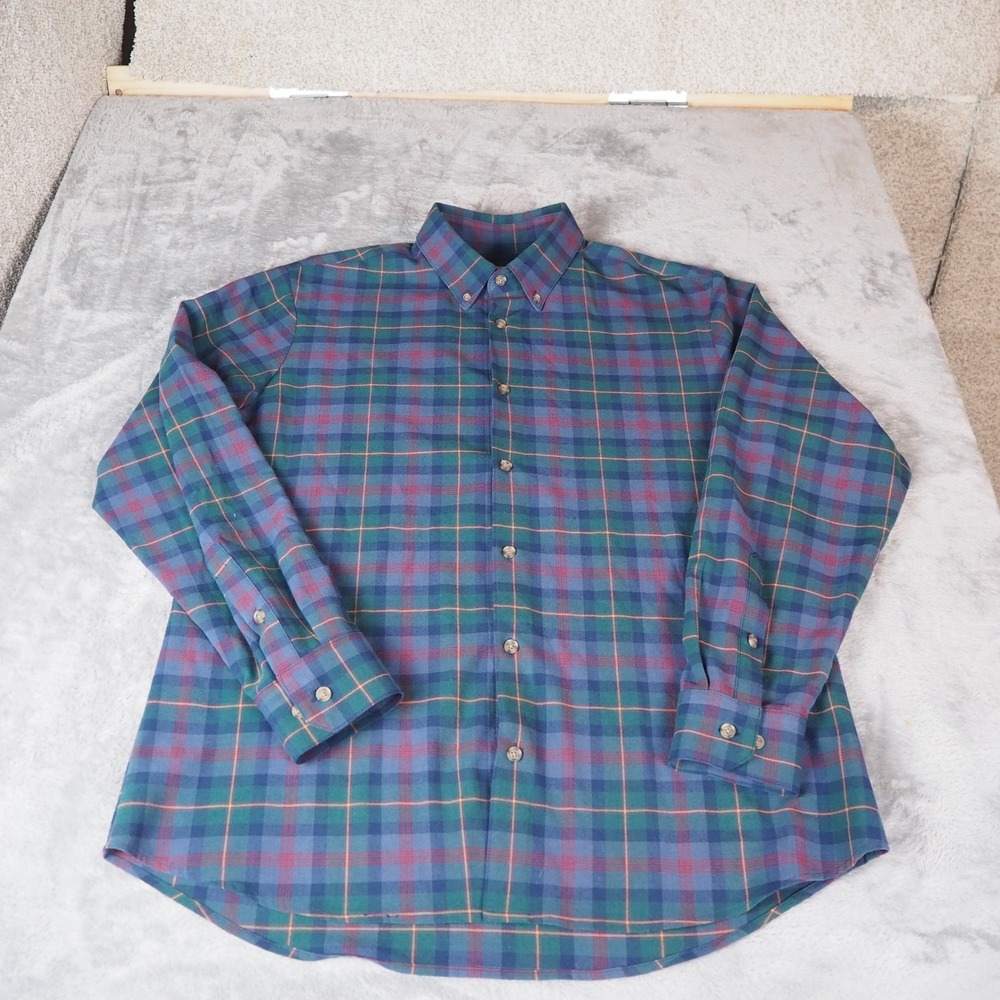 Mizzen+Main Mens Plaid Button Down Sz XL Trim‎ Fit Tartan Performance Stretch